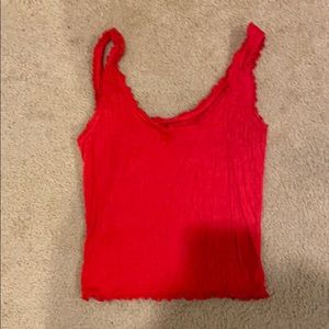 Urban Outfitters Red ruffle tank top